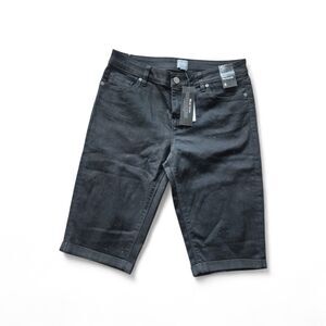Soho NYC Jeans Bowery Bermuda Black Size 6